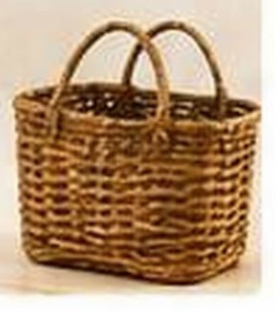 Handcrafted woven cane basket